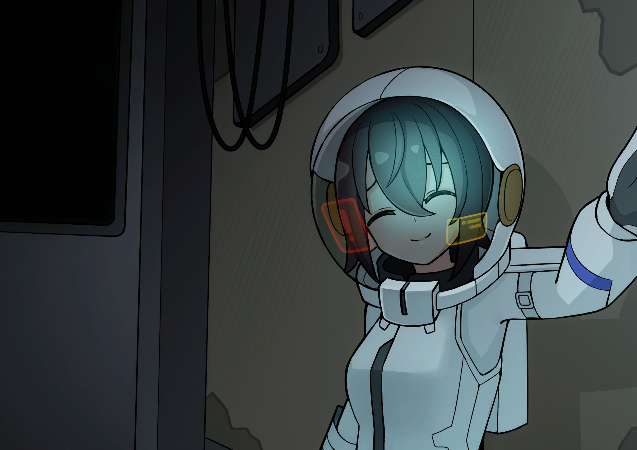 图片10,Aliya向玩家发送的图片,其中可见HUD上的警告标识;这也将是正常一结局流程下的最后一张图