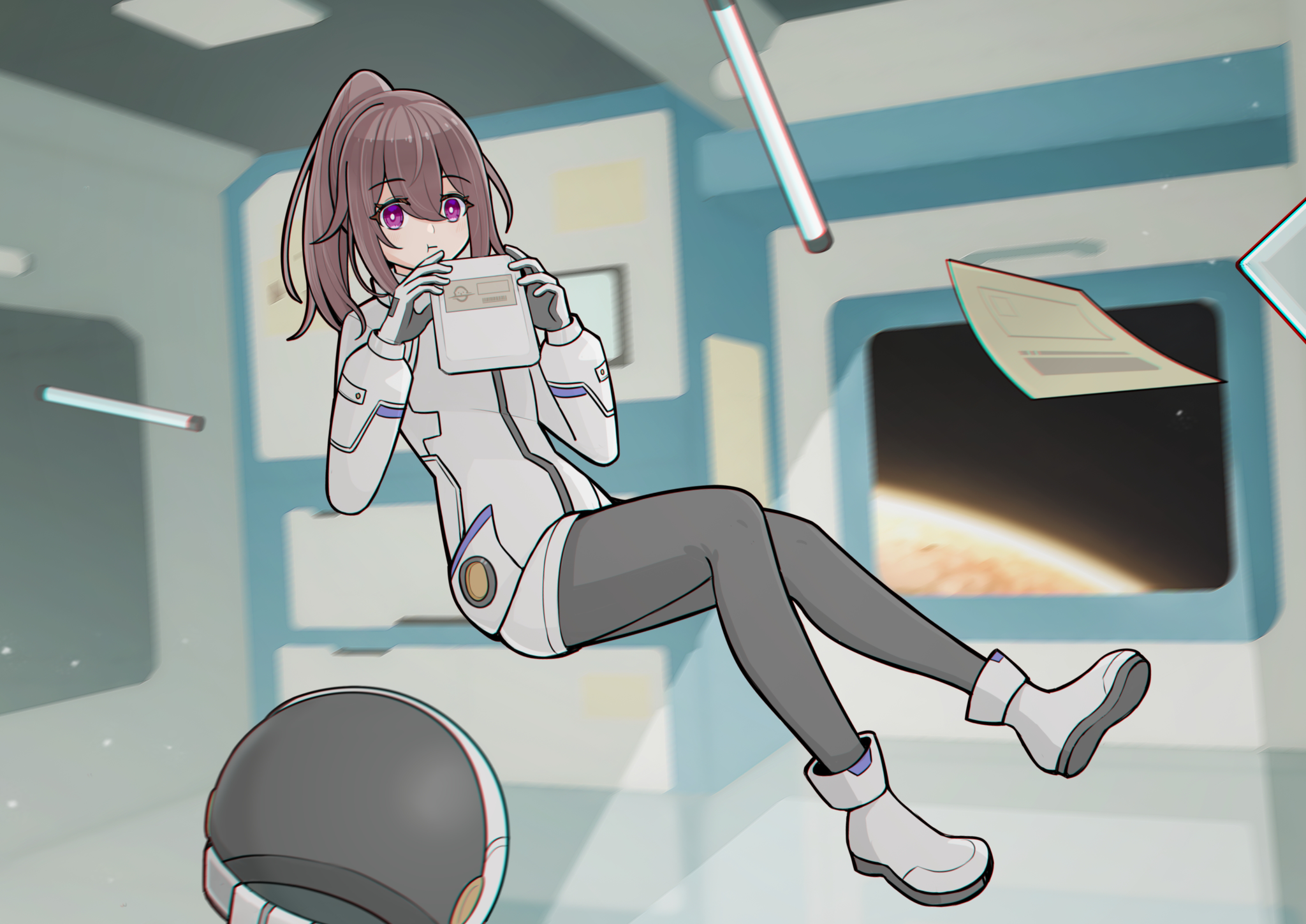 图片2,Aliya在舱室内用餐