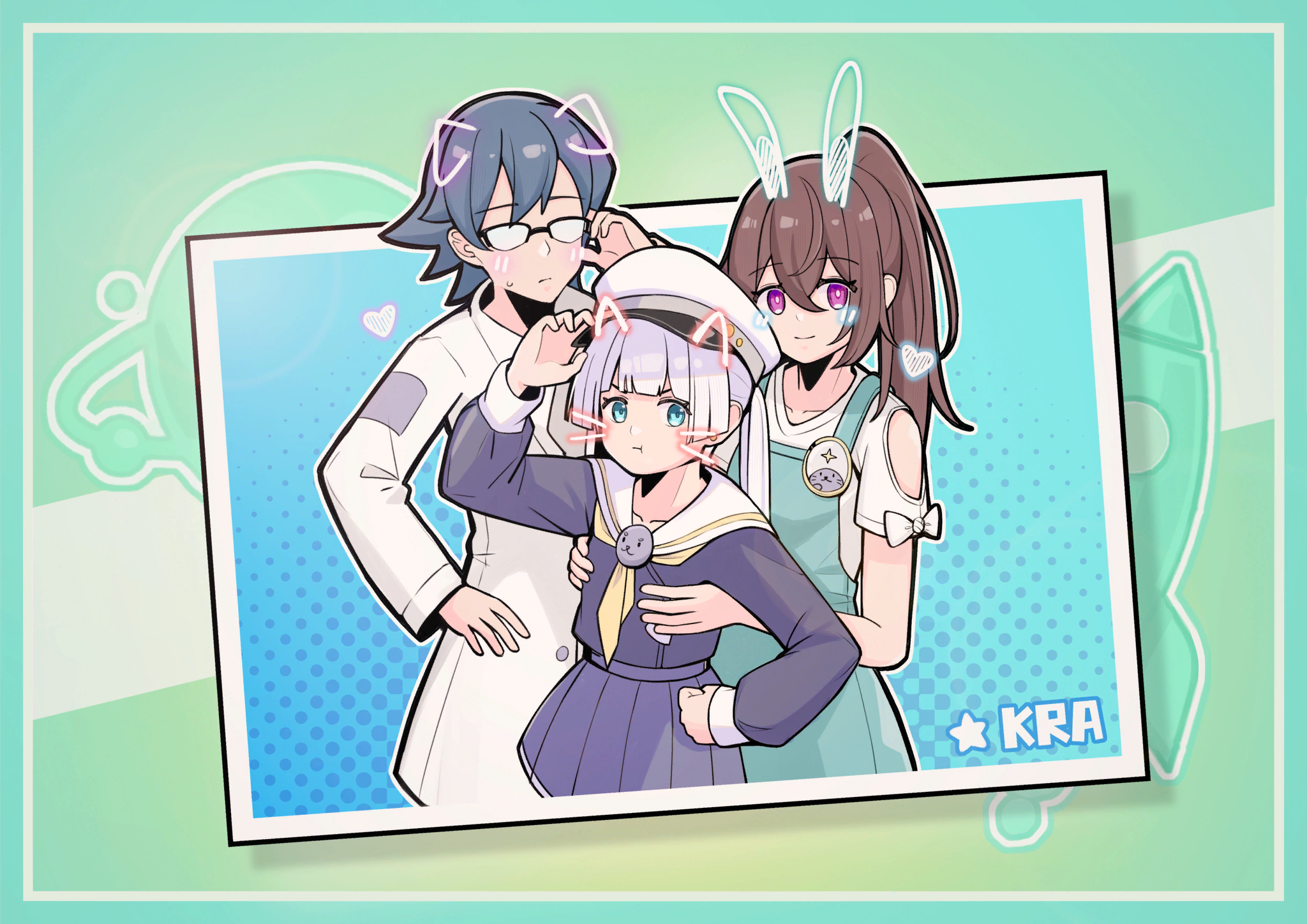 图片4,“海濑号”科考舰上的三名成员,从左到右为Kane、Ryoko、Aliya